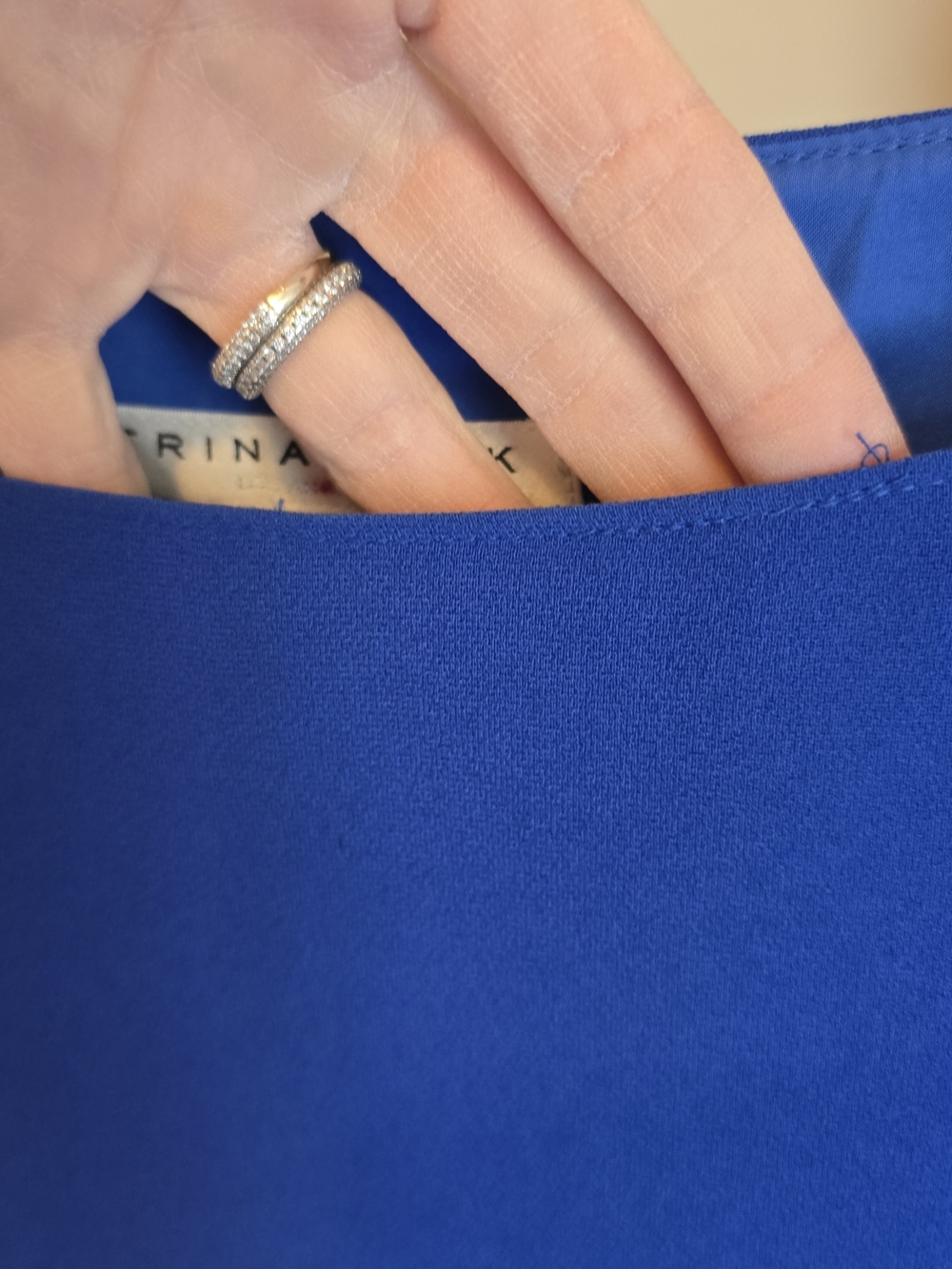 Trina Turk Royal Blue Dress Size Medium Sample - Picture 4 of 10